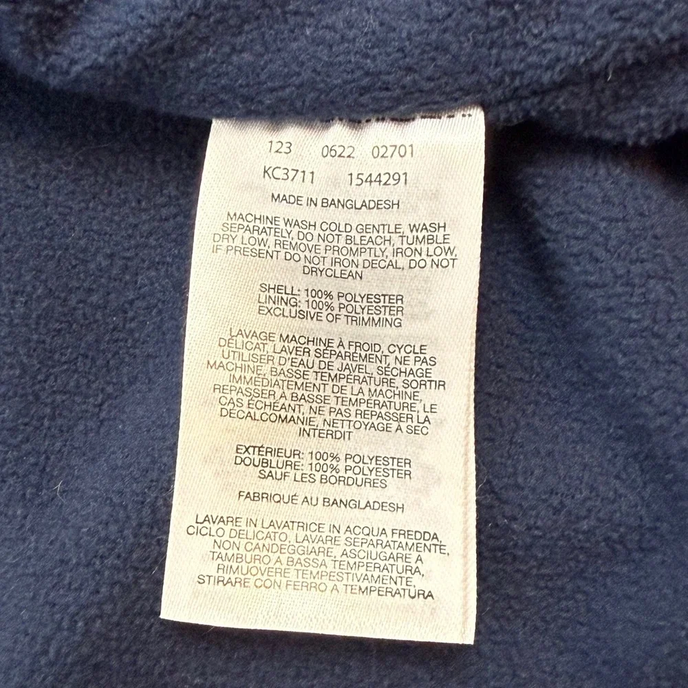 Columbia Kids 4T Windbreaker‎ Jacket Hooded Navy Blue Tropical Print Full Zip